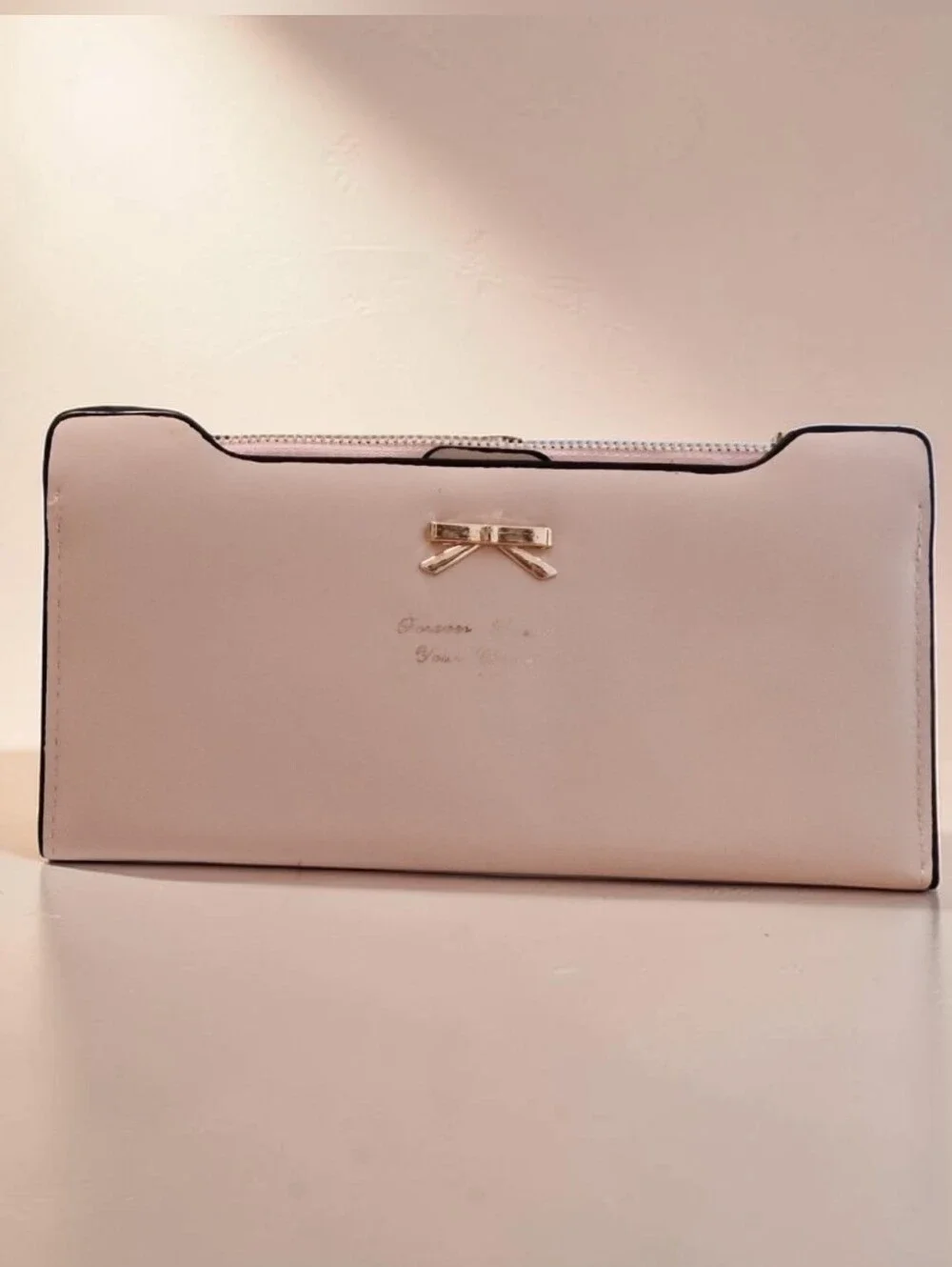 Sassified Boutique NwtWomen's Blush Bow Accent Wallet Clutch